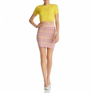 RONNY KOBO Plaid Mini Skirt